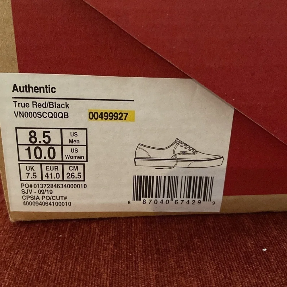 Vans Off The Wall Sneakers Womens Sz 8.5 M/10 W 4 Red reflective butterfly’s
